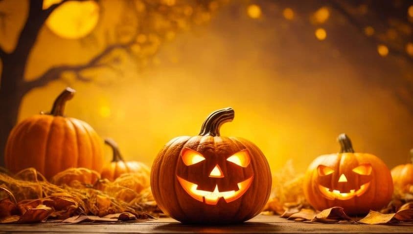 Abóbora de Halloween entalhada