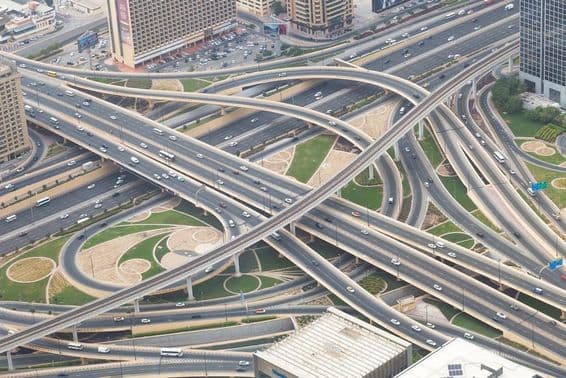 estrada principal de Dubai