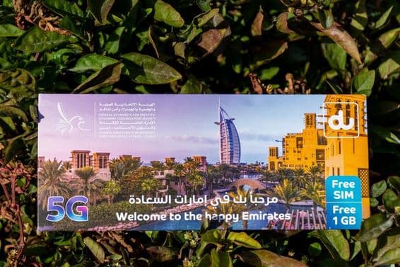 Pacote de cartão SIM para turistas em Dubai.