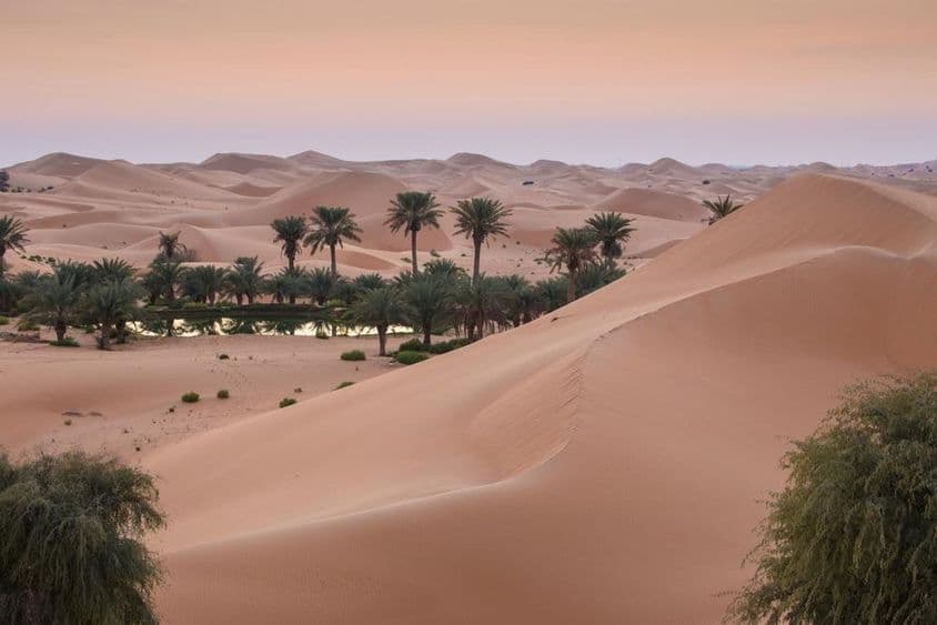 Dunas do deserto de Al Ain, EAU.
