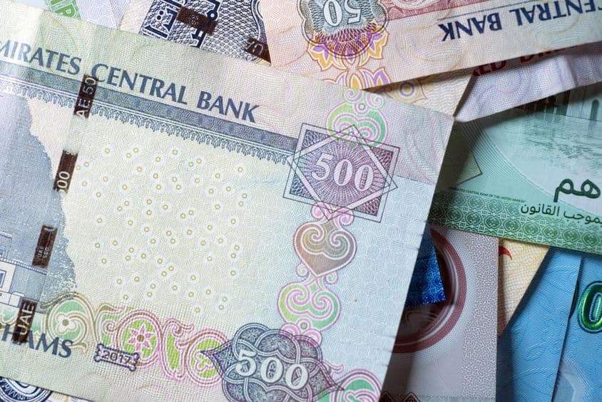 Nota de 500 dirhams dos EAU.
