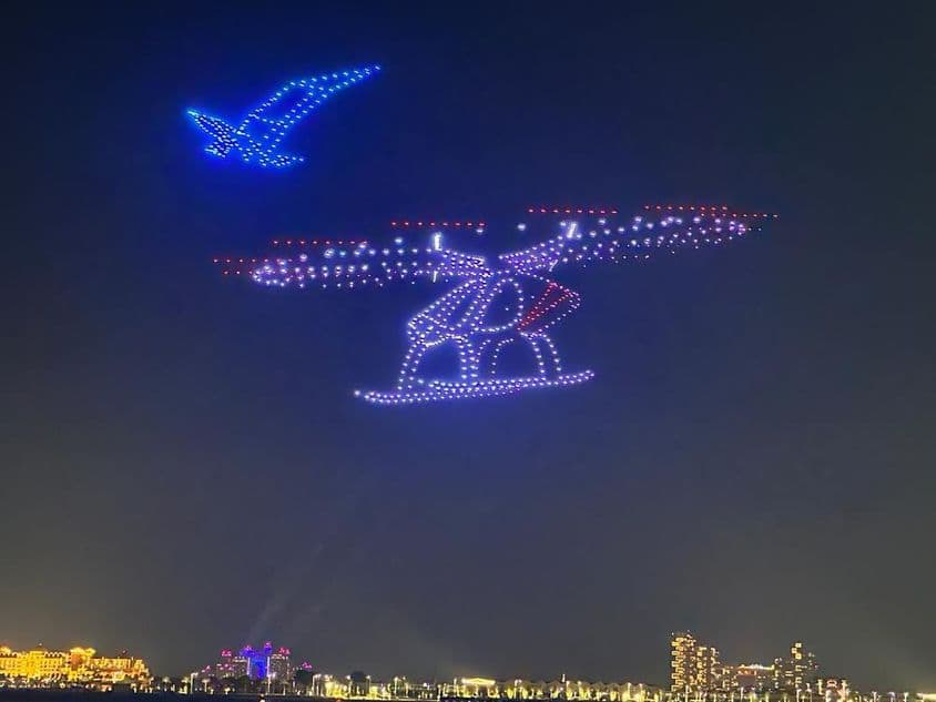 show de drones em Dubai.
