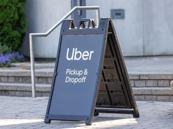 Ponto de embarque de passageiros Uber.