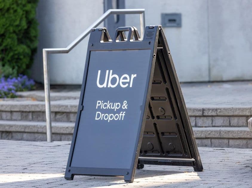 Ponto de embarque de passageiros Uber.