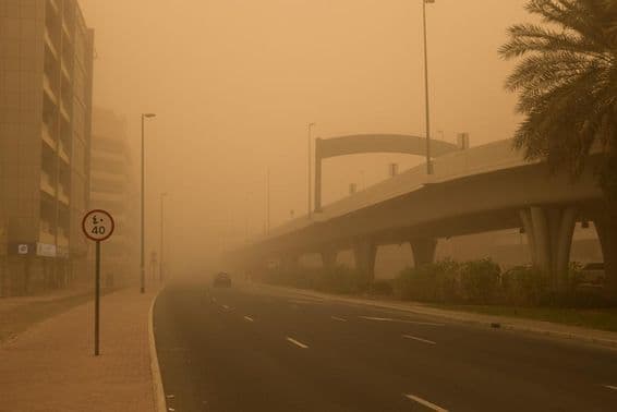 Névoa em Dubai.
