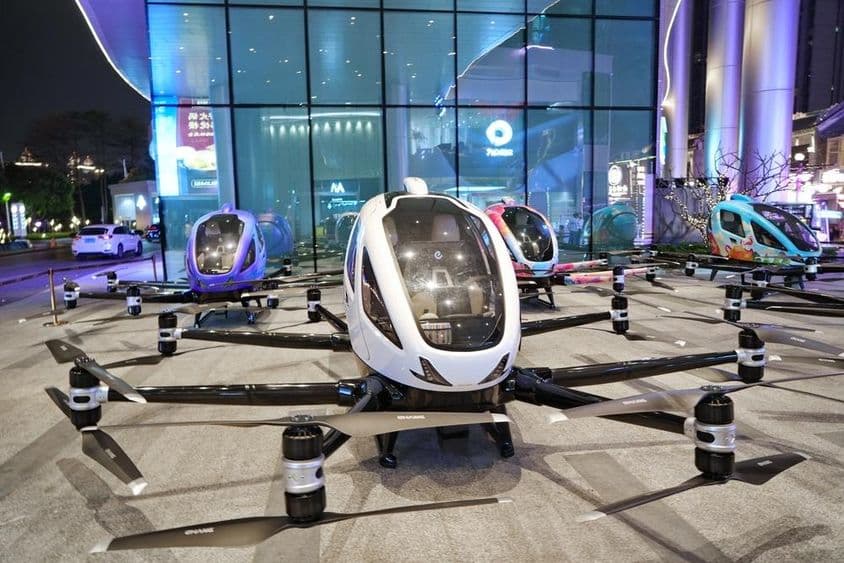 Táxi voador, drone de passageiros.