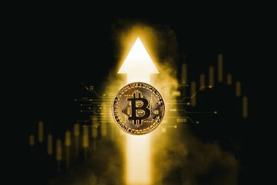 Preços do Bitcoin subindo.