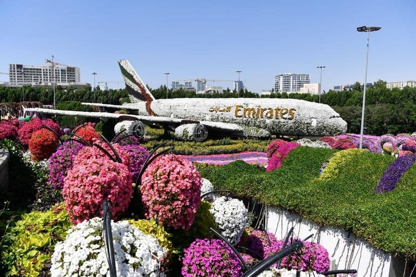 Jardim do Milagre de Dubai Airbus A380.