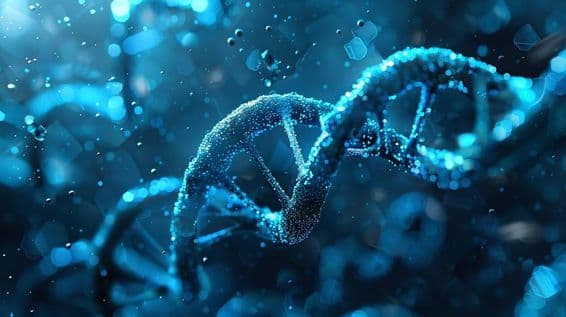 Estrutura molecular espiral do gene DNA.