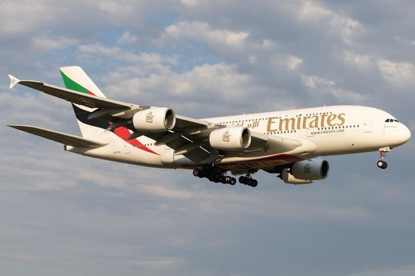Aeronave Airbus A380-861 da Emirates.