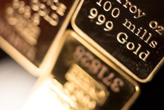 Ouro puro refinado 999,9 uma onça metal precioso não cunhado.