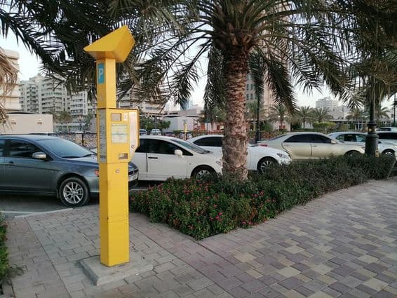 Parquímetro do município de Sharjah.