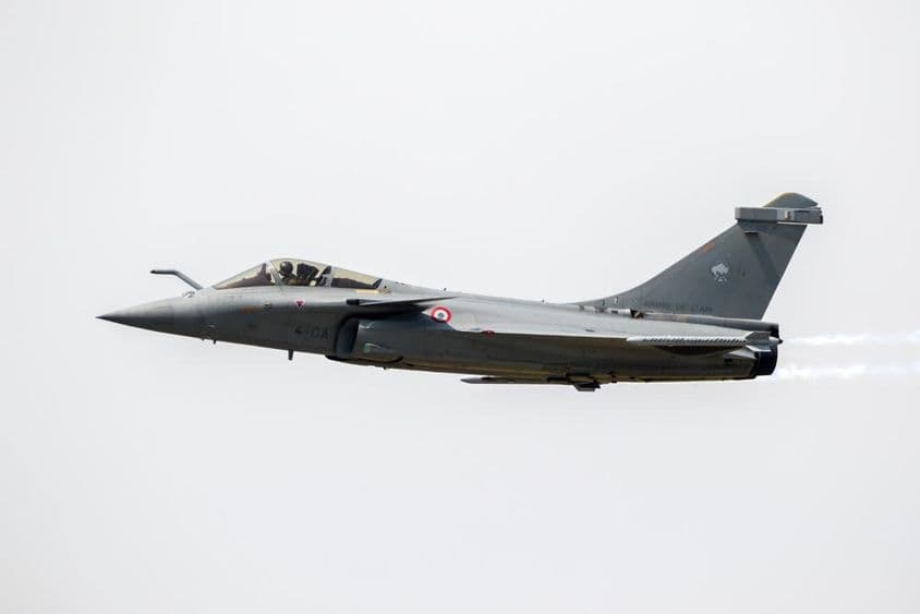 O caça Rafale da Força Aérea Francesa.