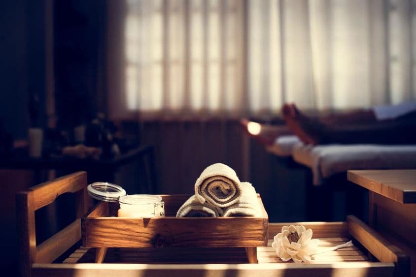 Tratamento terapêutico em um spa.