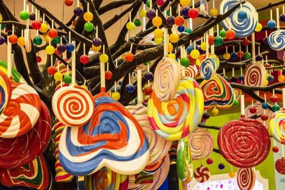 Loja de doces no Dubai Mall.
