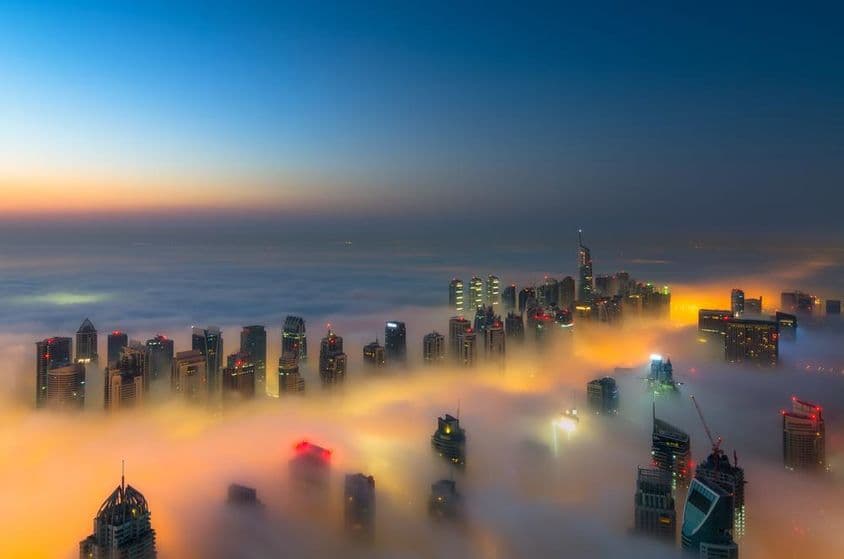Dubai Marina vista de cima.