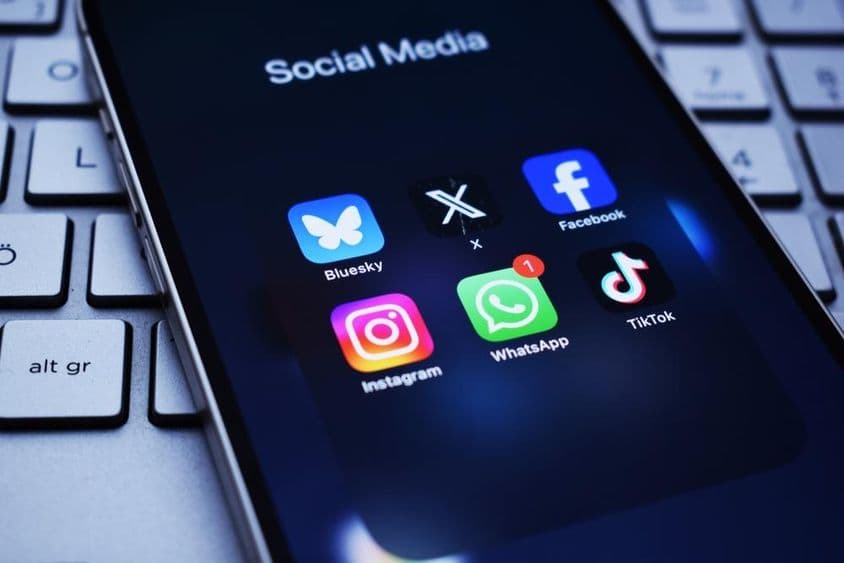 Os aplicativos de redes sociais mais populares.