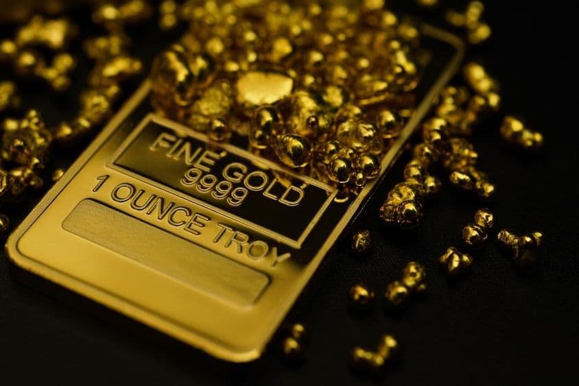 Barra de ouro 999 para investimento econômico.