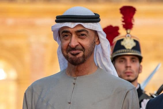 Presidente dos Emirados Árabes Unidos Mohamed bin Zayed Al Nahyan.