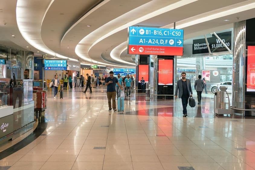 DUBAI, Emirados Árabes Unidos aeroporto.