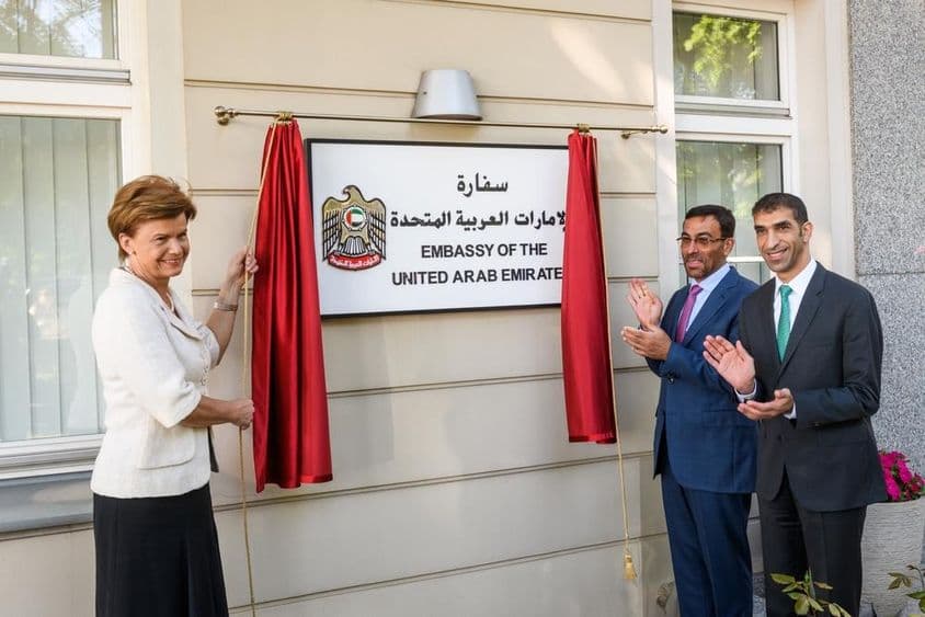 Abertura da Embaixada dos Emirados Árabes Unidos.
