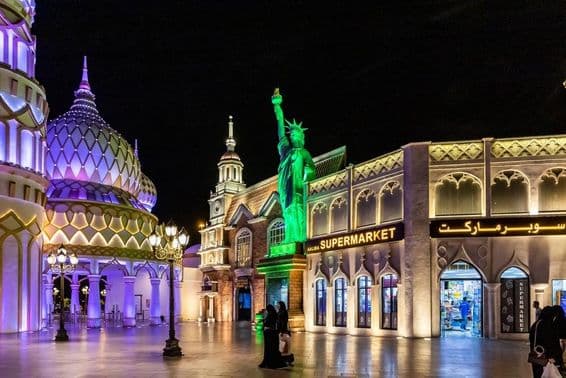 O Global Village em Dubai, Emirados Árabes Unidos.