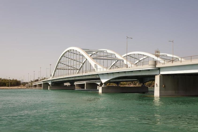 Ponte Al Maqta em Abu Dhabi, Emirados Árabes Unidos.