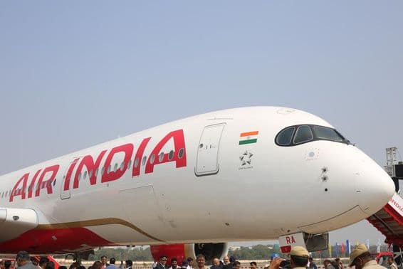 Primeiro avião A350-900 da Air India.