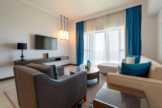 Emirados Árabes Unidos, Abu Dhabi, Interior Moderno de uma Sala de Estar.