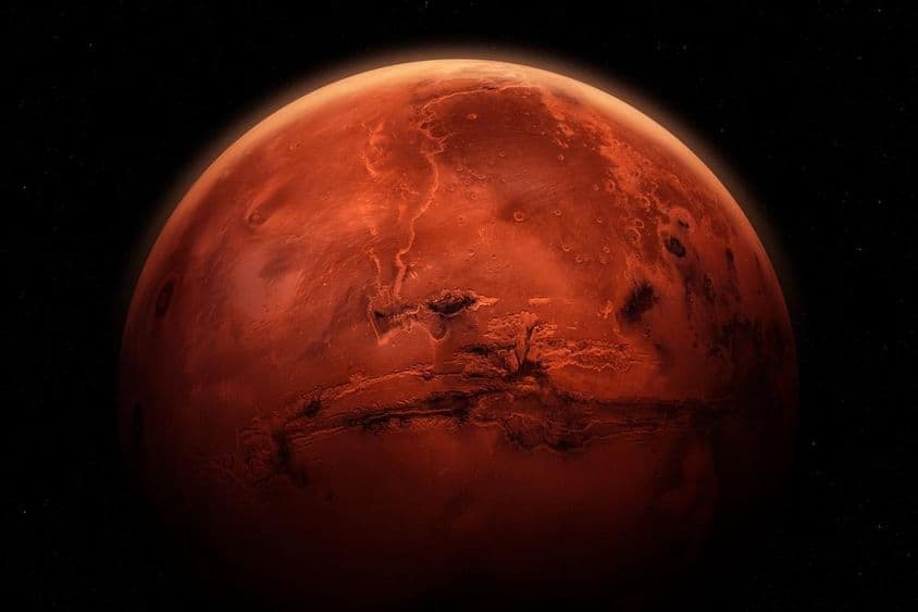 Marte, o Planeta Vermelho.