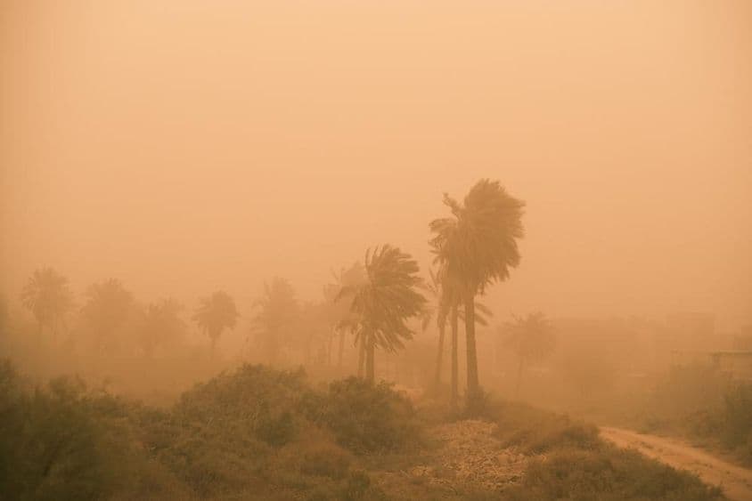 Tempestade de areia na cidade de Basra.