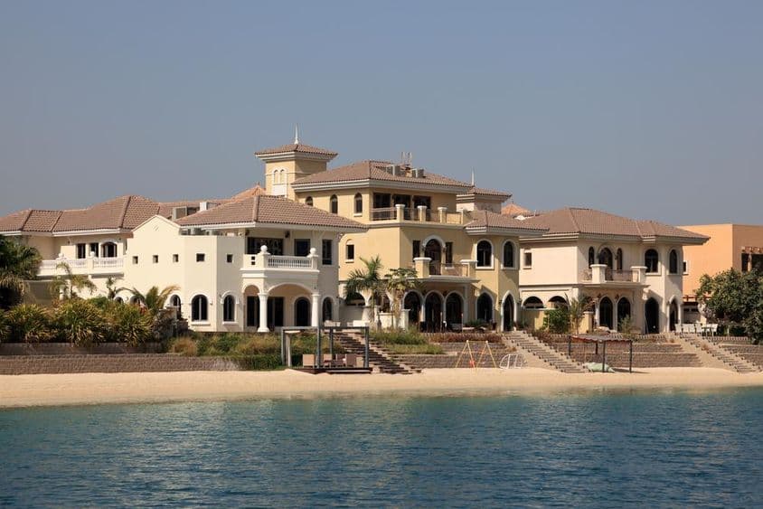 Vilas à beira-mar em Palm Jumeirah em Dubai.