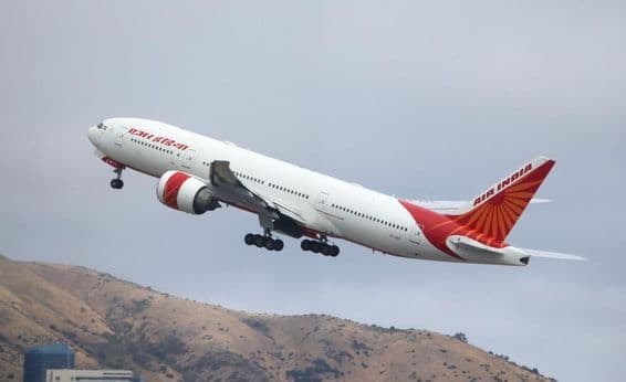 Avião Boeing 777-200LR da Air India.