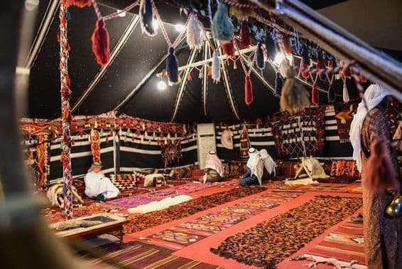 A tradicional tenda beduína.