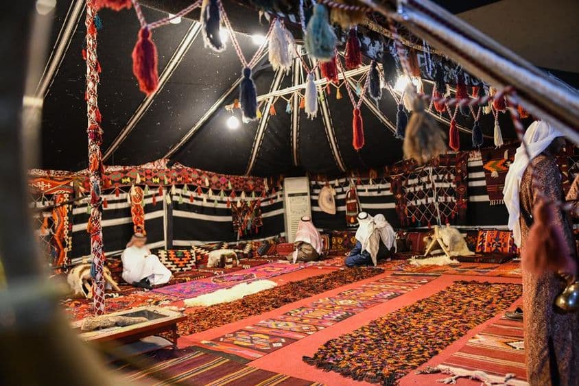 A tradicional tenda beduína.