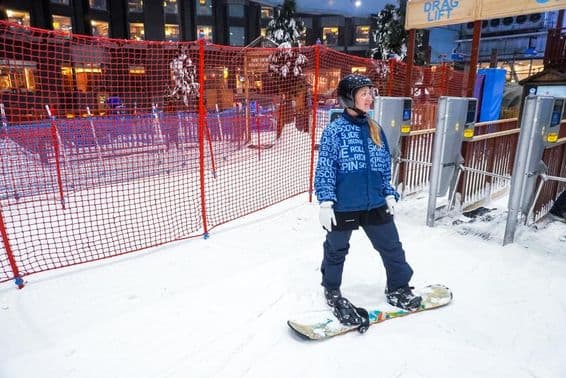 Atração no centro de compras 'Ski Dubai' no Mall of the Emirates em Dubai.