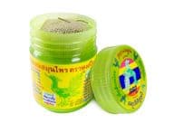 Frasco verde do inalador de ervas Hong Thai.