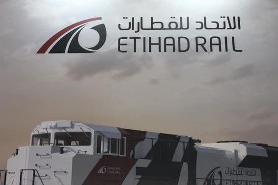 Estande de expositor na exposição Middle East Rail 2021.