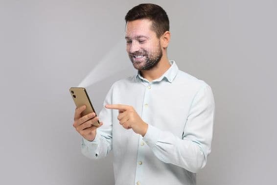 Aplicativo de reconhecimento facial verificação biométrica.