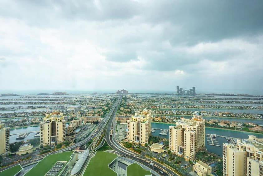 Vista Aérea Diurna de Palm Jumeirah.