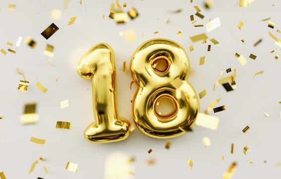 18 anos, balões dourados.