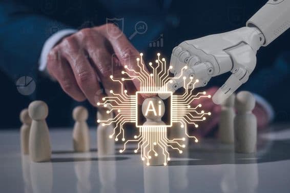 Tecnologia de inteligência artificial em tarefas empresariais.