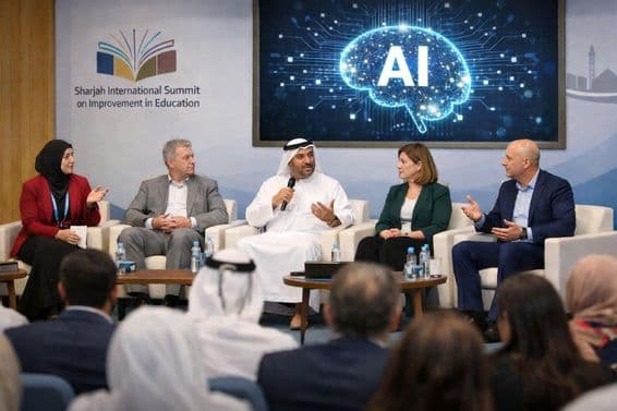 Encontro educacional em Sharjah: o papel dos professores na nova era de aprendizado baseado em IA.
