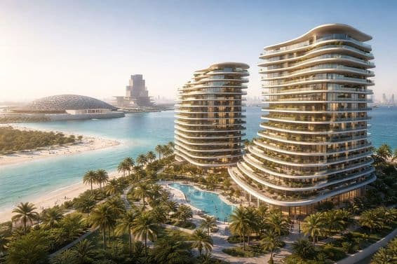 Panorama das Baccarat Residences Saadiyat.