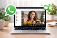 Tela de videochamada do WhatsApp Web