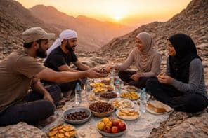 Iftar ao Pôr do Sol em Silêncio Montanhês