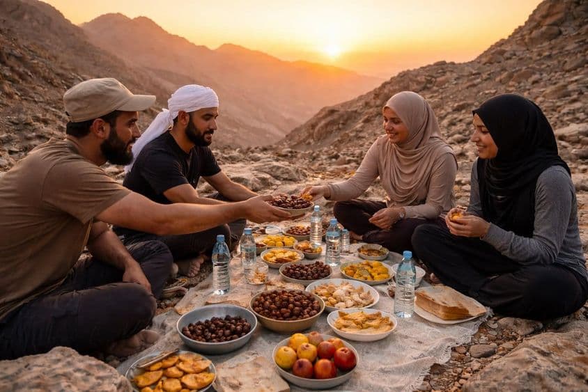 Iftar ao Pôr do Sol em Silêncio Montanhês