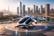 Táxi aéreo em Sharjah: eVTOL no vertiporto