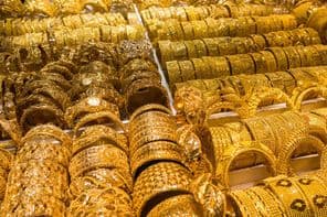 Souk do Ouro de Dubai, Emirados Árabes Unidos.