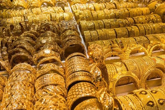 Souk do Ouro de Dubai, Emirados Árabes Unidos.
